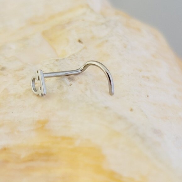 20G Libra nose screw nostril piercing zodiac jewelry NWT - Picture 5 of 5